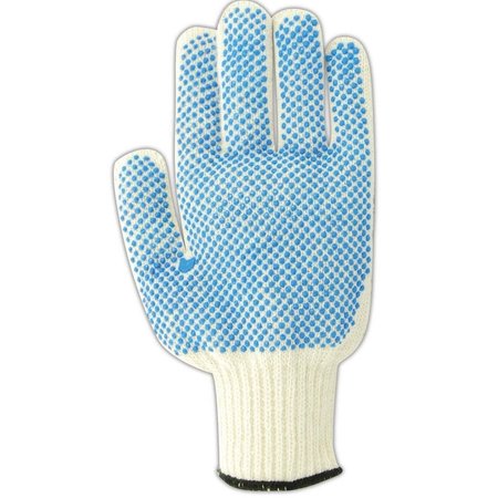 Magid MultiMaster 5893PR Ambidextrous PVC Dotted Knit Gloves, 12PK 5893PR-J